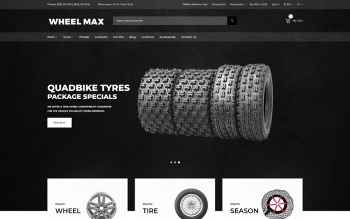 Wheel Max - Wheels & Tires Shop OpenCart Template