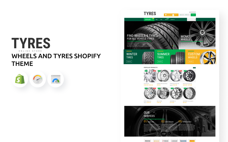 Wheels and Tyres eCommerce Shopify Theme