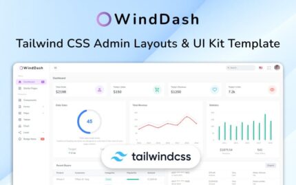 WindDash - Tailwind CSS Admin Dashboard Layout Template