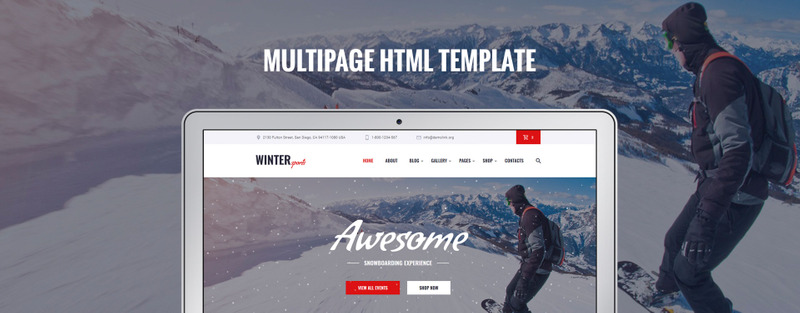 Winter Sports - Multipage Winter Sports Equipment Store HTML Website Template - Features Image 1