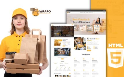 Wrapo Courier Shipping and Logistic Services HTML5 Temaplate