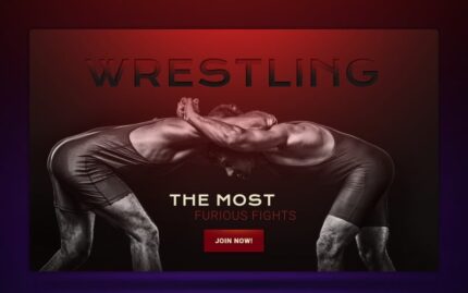 Wrestling Responsive Landing Page Template