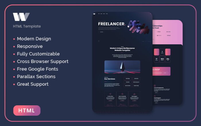 Wynn - Creative HTML Landing Page