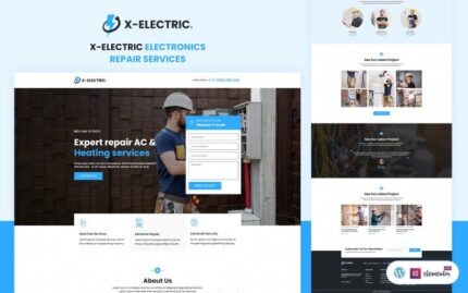 X-Electric Services Elementor Landing Page Template