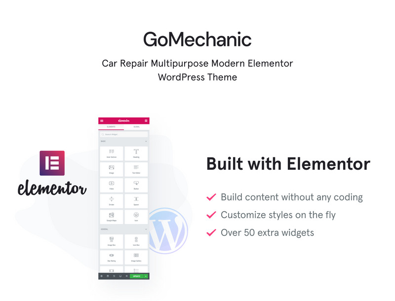 GoMechanic - Car Services and Workshop WordPress theme - Features Image 1