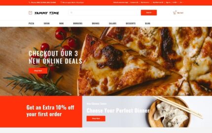 Yammy Time - Food Delivery Store Modern OpenCart Template