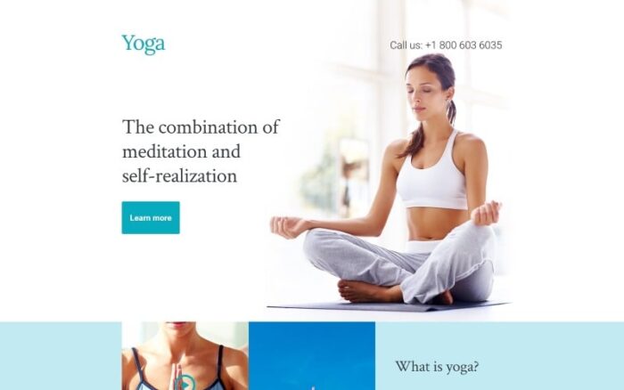 Yoga Responsive Landing Page Template