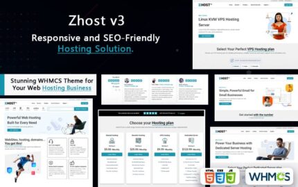 Zhostv3 WHMCS and HTML Theme