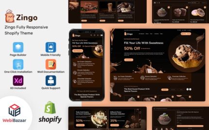 Zingo - Cakes, Sweets & Chocolate Shopify 2.0 Theme