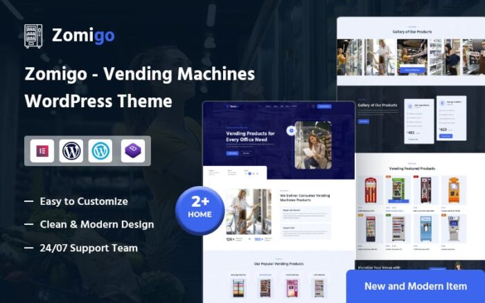 Zomigo – Vending Machines WordPress Theme