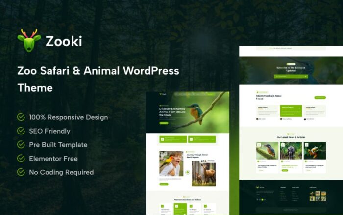 Zooki – A Premium Zoo Safari Animal,  Anime and Manga WordPress Theme