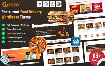 Zozo - Restaurant Food Delivery WordPress Theme